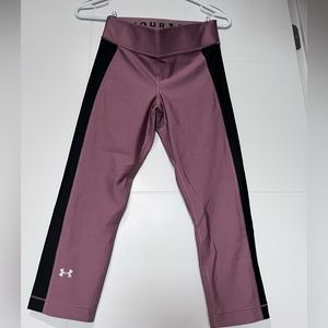 Under Armour Compression Leggings Size Medium in Blush pink and Black